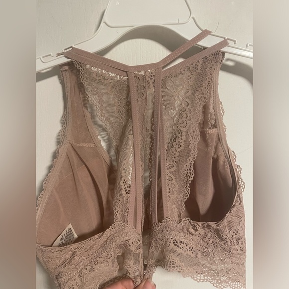 Maurices Taupe Lacey Racerback Bralette, Large - Picture 3 of 5